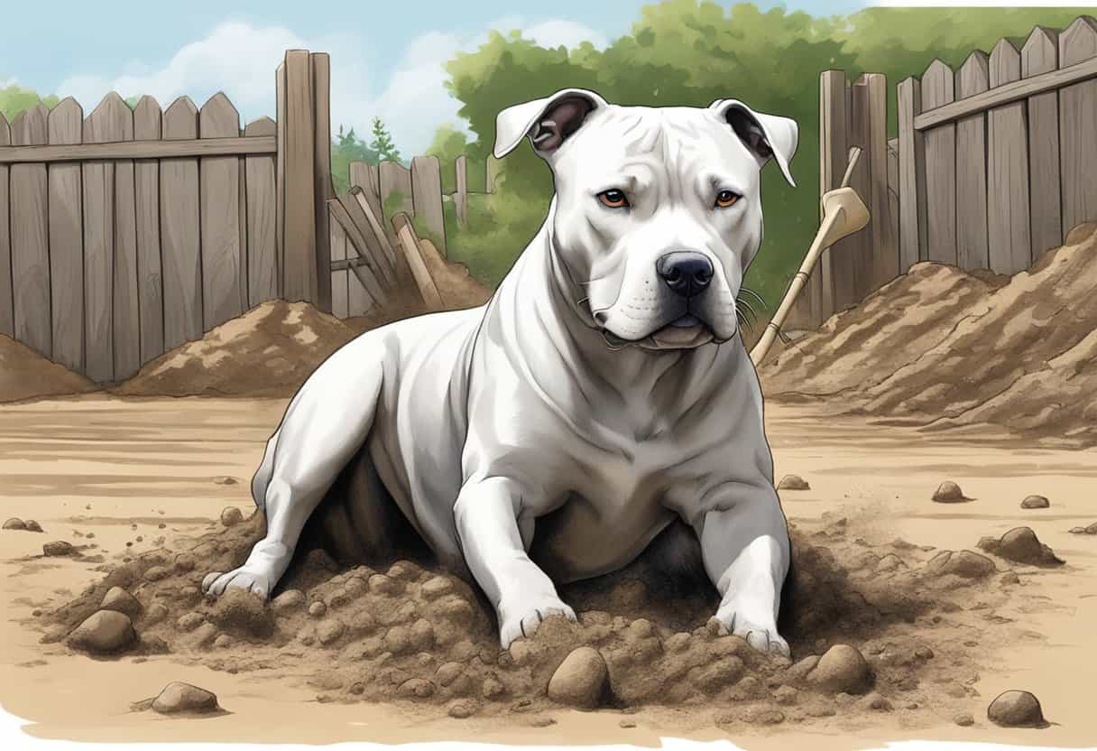 Pitbulls Digging