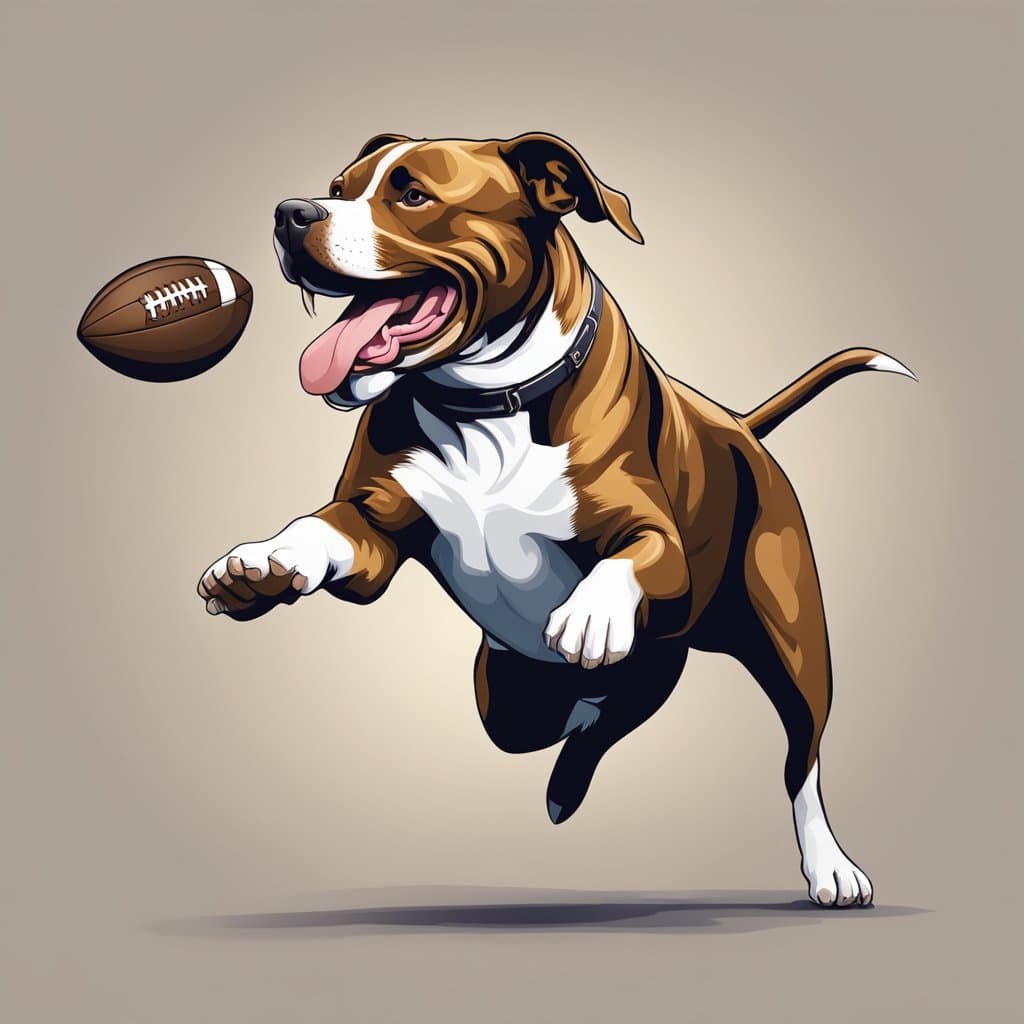 pitbull football ball