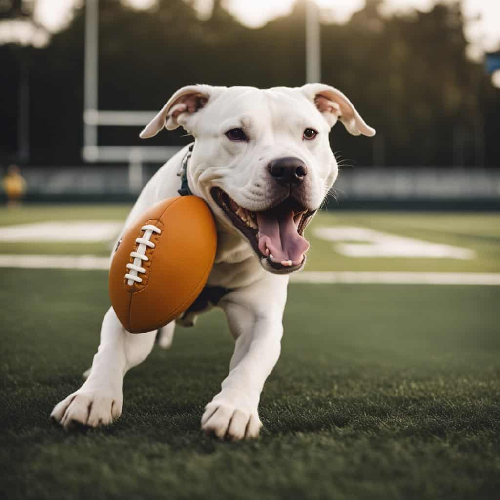 pitbull puppy football
