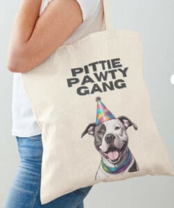 Pittie Pawty Gang Tote Bag